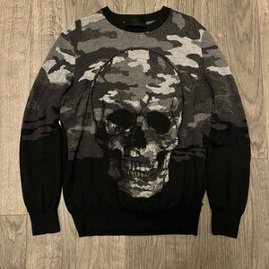 Philipp Plein Camo Skull wool Sweater